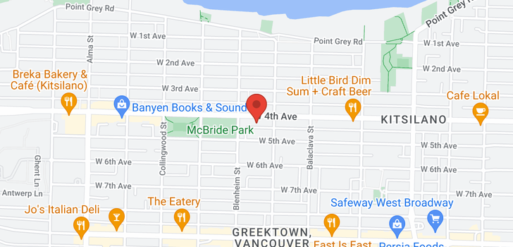 map of 2 3250 W 4TH AVENUE